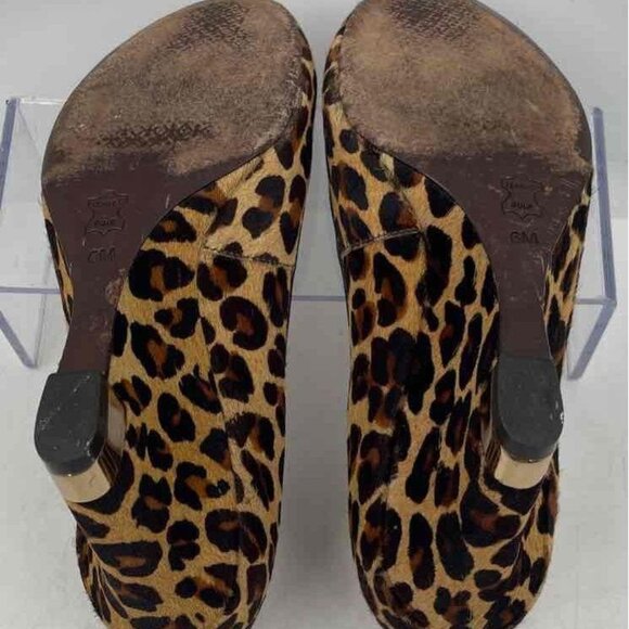 Tory Burch Astoria Leopard Print Calf Hair Leather wedge - Picture 3 of 7